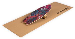 BoarderKING Indoorboard Wave, дъска за баланс, подложка, цилиндър, дърво/корк