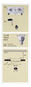 Paulmann 92619 - Комплект 3x LED Таванна лампа PREMIUM LINE 1xGU10-LED/4W/230V