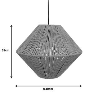 Плафон Palmo e27 въже в естествен цвят d40x32см