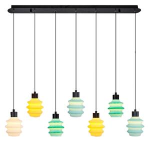 LED полилей на кабел CACTUS 7xLED/2,8W/230V 3000K зелен/жълт/бял