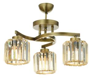 Плафониера CRYSTALLINE 3xE27/40W/230V бронзова