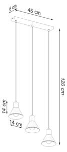 Sollux SL.0986 - Висящ полилей TALEJA 3xE27/60W/230V черен