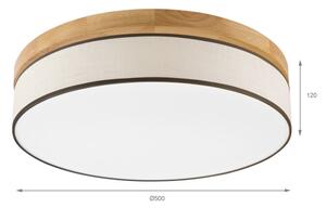 Brilagi - LED таванно осветително тяло BELLADONNA LED/36W/230V Ø 50 см крем/дъб