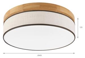 Brilagi - LED таванно осветително тяло BELLADONNA LED/36W/230V Ø 40 см кремав/дъб