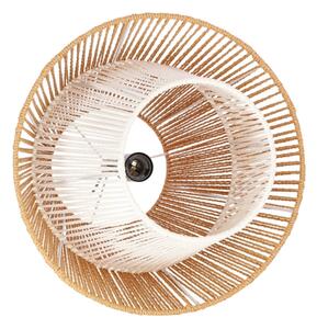 Полилей на кабел AFRICA 1xE27/40W/230V диаметър 40 cm кафяв/кремав