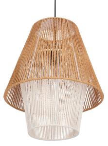 Полилей на кабел AFRICA 1xE27/40W/230V диаметър 40 cm кафяв/кремав