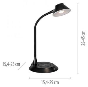 JUST LIGHT. 14414-18-LED Димируема настолна лампа с вградено зареждане PUCKI LED/4,5W/230V черна