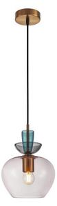 ITALUX PND-31882-1-GD-PK - Висяща лампа на кабел FANDA 1xE27/40W/230V злато/димно сиво