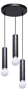 ITALUX PND-33849-3R-BK - Подвесен полилей на кабел MACERA 3xE27/40W/230V черен