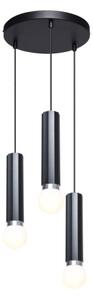 ITALUX PND-33849-3R-BK - Подвесен полилей на кабел MACERA 3xE27/40W/230V черен