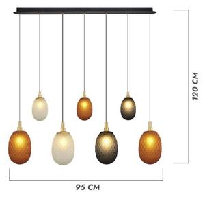 Полилей на кабел CACTUS 7xG9/5W/230V меден/сив/бял
