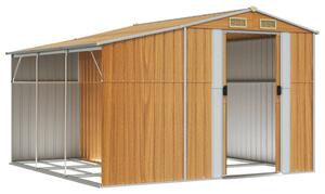 VidaXL Градинска барака светлокафяв 277x279x179 см поцинкована стомана