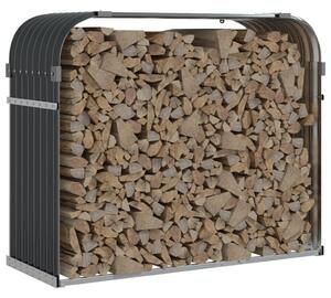VidaXL Поставка за дърва, антрацит, 120x45x100 см, поцинкована стомана