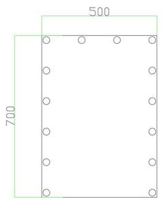 LED огледало с осветление 14xLED/1W/230V 3000/4000/6000K 70x50 см IP44