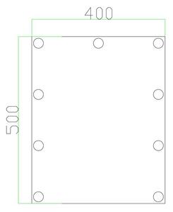 LED огледало с осветление 9xLED/1W/230V 3000/4000/6000K 50x40 см IP44