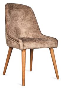 Трапезен стол Reverie - Beige Leather Velvet