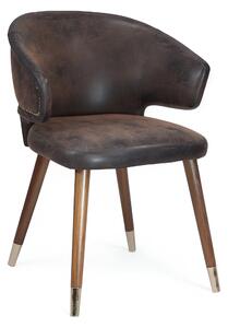 Трапезен стол Pelle - Dark Brown