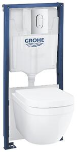 WC комплект за вграждане Grohe Solido 5 в 1, с конзолна чиния и седалка Euro Ceramic