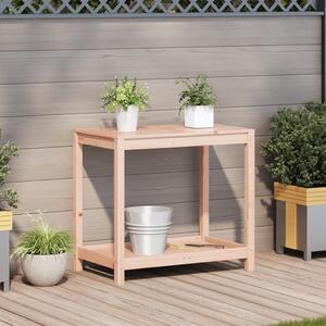 VidaXL Маса за разсаждане с рафт, 82,5x50x75 см, дугласко дърво масив