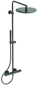 Ceratherm T125 душ система със стенен термостатен смесител, матирано сиво