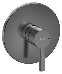 Вграден смесител за душ Naia Everlux, цвят brushed titanium black