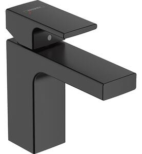 VERNIS SHAPE смесител за умивалник с изпразнител, кубичен дизайн, черен мат