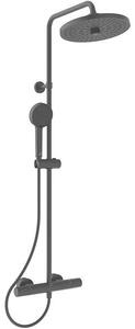 Ceratherm T25+ душ система с термостатен стенен смесител, черен мат