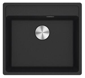 Гранитна мивка Maris, единична, над плот, 560х510, цвят ONYX