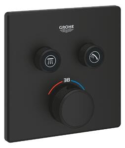 Grohtherm SmartControl Термостат за вграждане с 2 извода, цвят phantom black