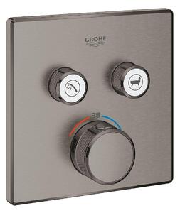 Grohe SmartControl Термостат за вграждане с 2 извода, brushed hard graphite, PVD