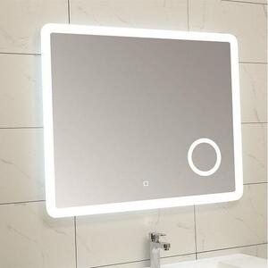 Правоъгълно LED огледало с нагревател против изпотяване, 100/80 см