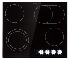 Klarstein EasyCook, керамичен котлон, 6100 W, въртящ се бутон, черен