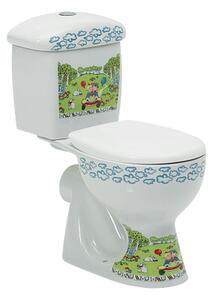 Детски WC комплект (моноблок) с хоризонтално (задно) оттичане Kids