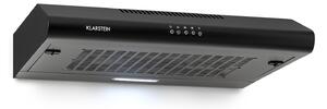 Klarstein Capannina, абсорбатор за вграждане под шкаф, 60 см, 199 m³ / h, LED, неръждаема стомана, черен