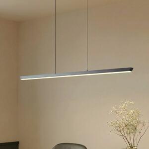 Lucande LED висяща лампа Solvar, 117 cm, черна, CCT, с регулируема яркост, Затъмняване, Черен, Дневна/трапезария, Метал, Модерен