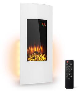 Klarstein Lamington електрическа камина 2000 W с LED пламъци, нагревател, таймер и атмосферен светлинен ефект
