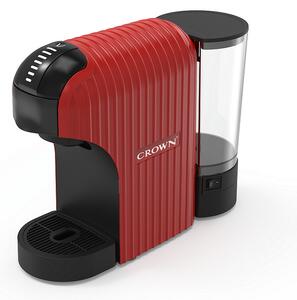 Еспресо машина 7в1 Crown CCM-1532R, 1400 W, 20 bar, 0.9 л, 7 адаптера, LED индикатори, Контрол дължината на кафето, Червен/черен