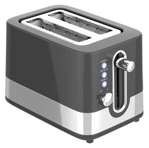 Тостер за хляб Oliver Voltz OV51440I, 800W, 6 степени, Центриране, Тавичка за трохи, Черен/инокс