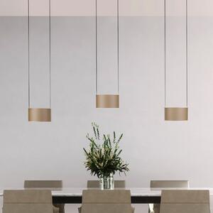 PURE LED висяща лампа Clipse, бронз, дължина 110 cm, CTT, 6-flg, Затъмняване, Бронзов / античен месинг, Дневна/трапезария, Метал, Модерен