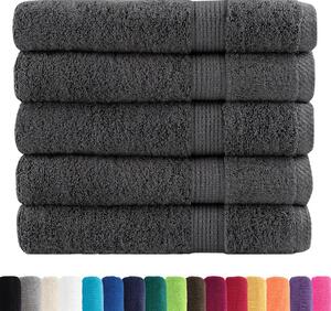 VidaXL Премиум сауна кърпи SOLUND 25 бр антрацит 80x200 см 600 gsm