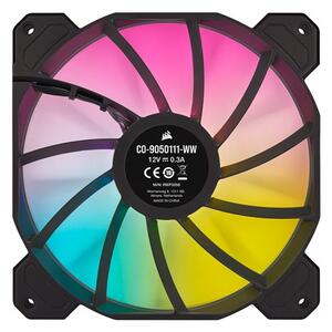 CORSAIR SP Series, SP140 RGB ELITE, 140mm RGB LED Fan with AirGuide, Single Pack