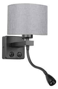 LED гъвкаво осветление POLO 1xE27/40W+LED/2W 230V черно