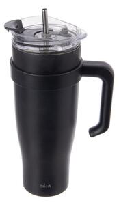 Черна термочаша със сламка 1,2 l Termo – Orion