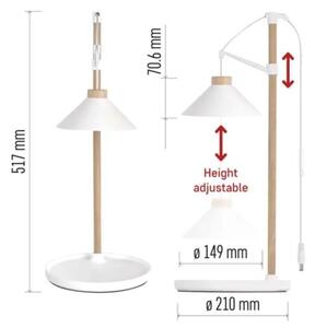 LED лампа за вътрешно отглеждане на растения GROW LED/7W/5V