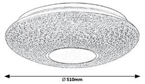 Rabalux 1519 - LED Димируема Лампа за таван na дистанционно управление CORALIA LED/72W/230V