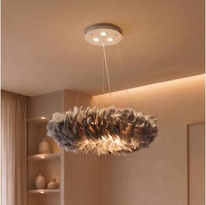 Brilagi - LED полилей на кабел FEATHER 3xE27/40W/230V + 3xLED/3W Ø 50 см сив
