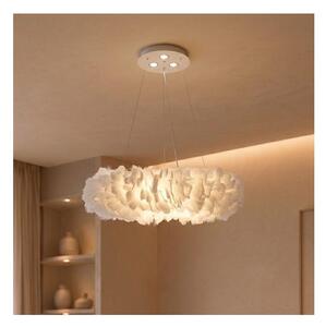 Brilagi - LED полилей на кабел FEATHER 3xE27/40W/230V + 3xLED/3W, Ø 50 cm, бял