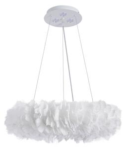 Brilagi - LED полилей на кабел FEATHER 3xE27/40W/230V + 3xLED/3W, Ø 50 cm, бял