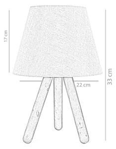 Настолна лампа WOOD 1xE27/60W/230V кремава