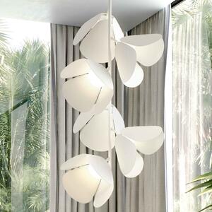Bover LED висящо осветление Mod S/73/6L, бяло, Затъмняване, Бял, Дневна/трапезария, Метал, Дизайн